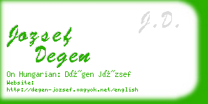 jozsef degen business card